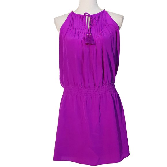 Lilly Pulitzer Minda 100% Silk Sleeveless Dress w/ Pintuck Pleats - Picture 3 of 10